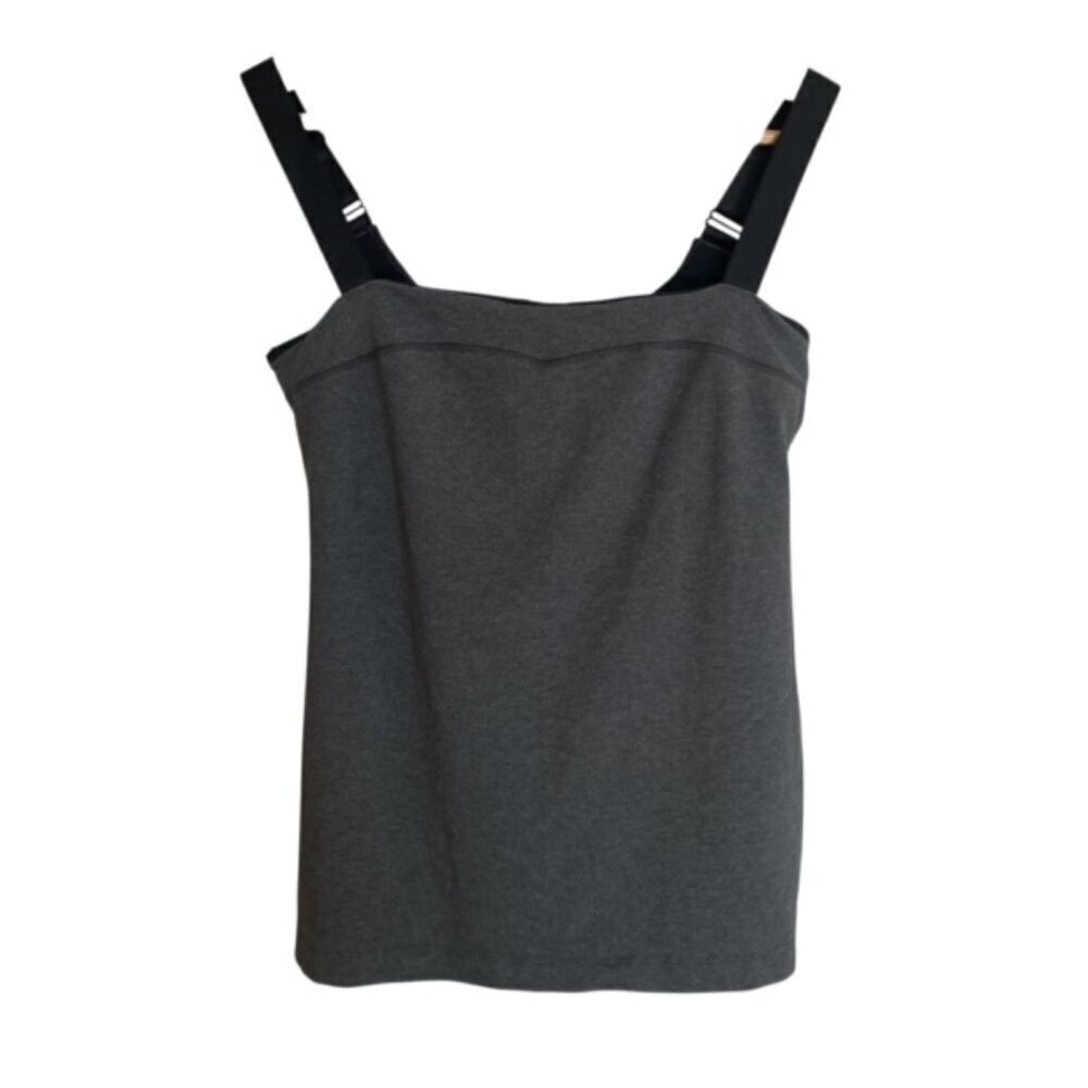 Lululemon Grey Tank with Black Wide Straps 10